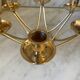 Low six-light brass chandelier circa 1950