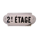 Small old enamelled plaque of Parisian building "2nd floor"