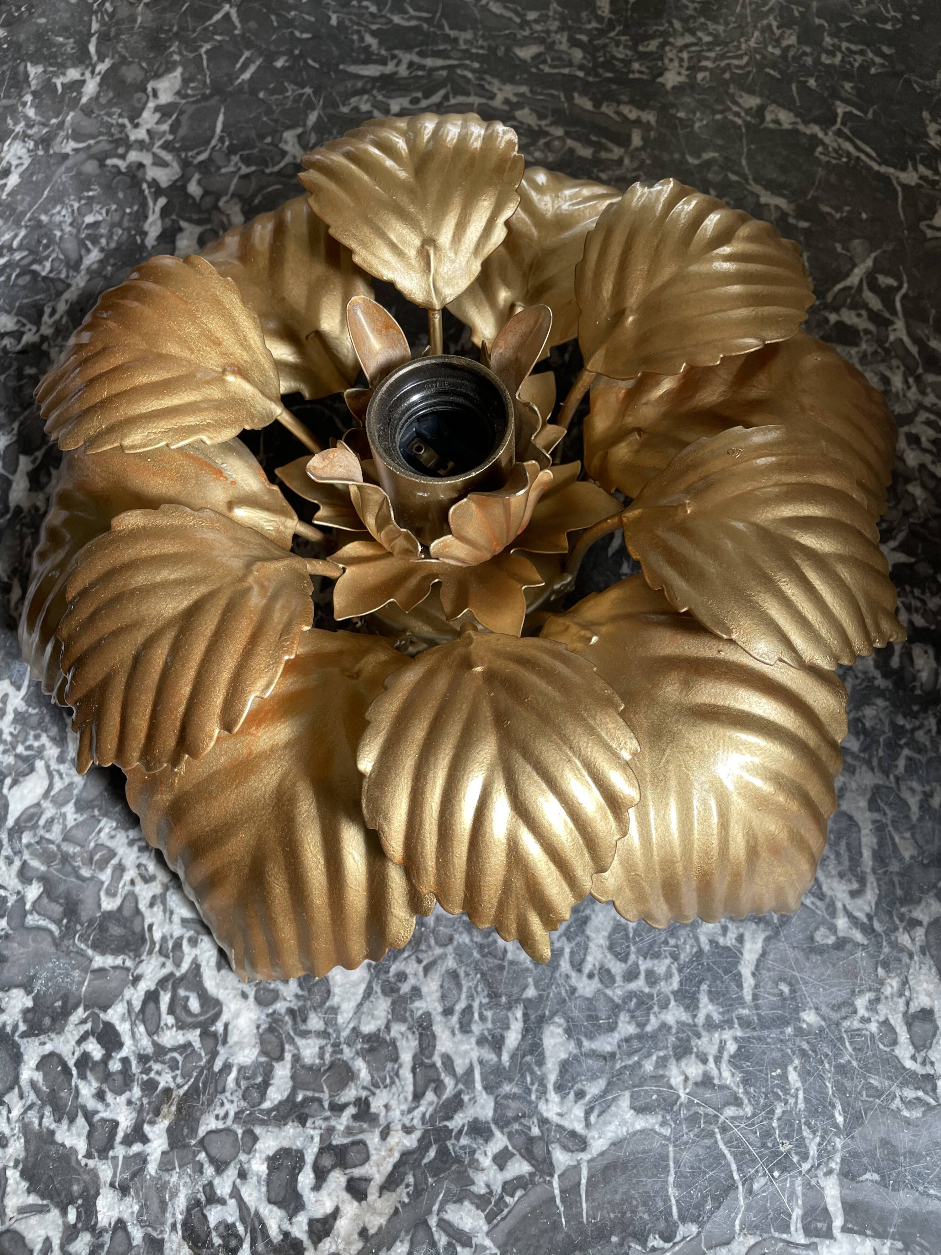 Wall light golden flower