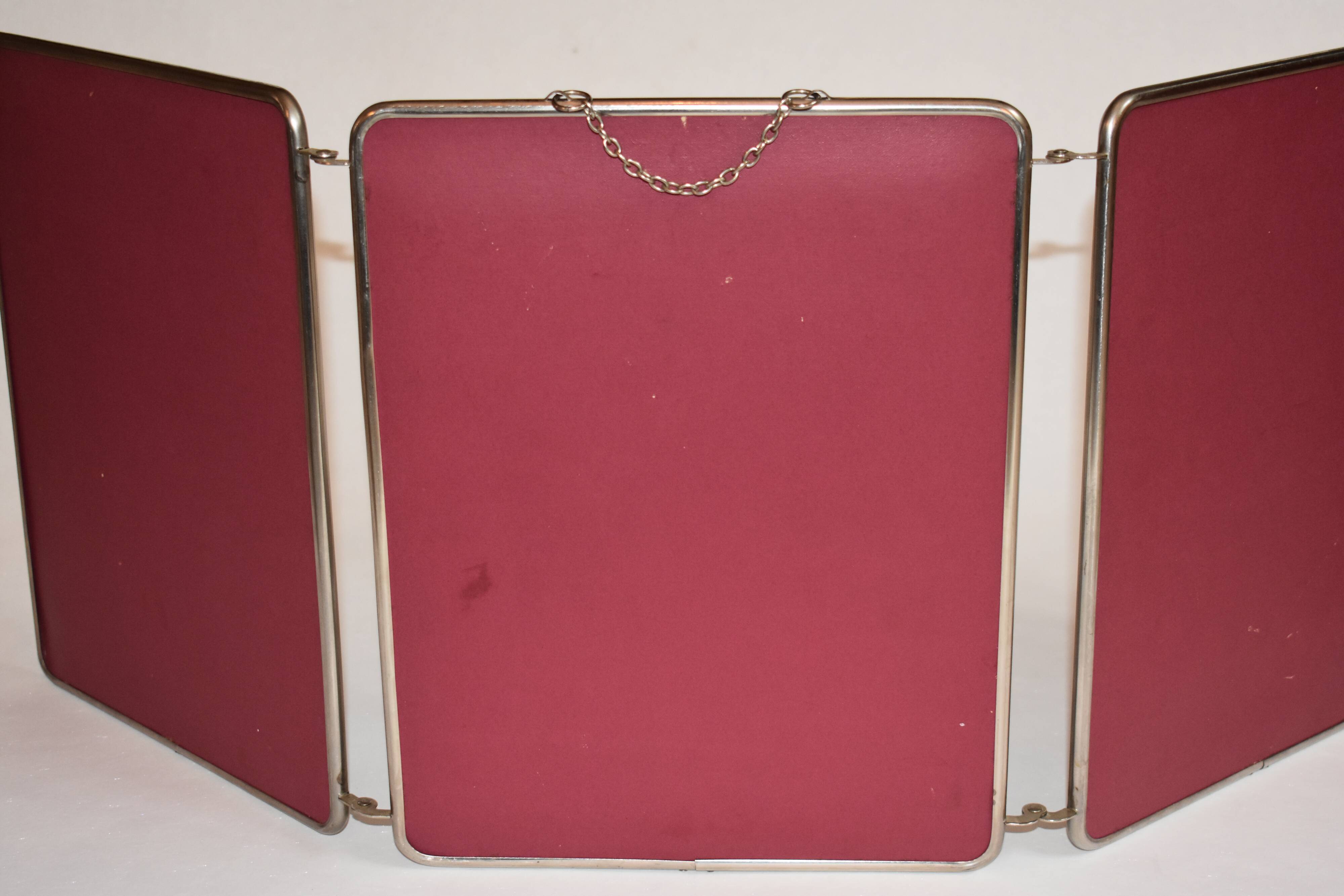 Mirror barber triptych 30 x 24 cm