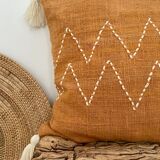 Housse de coussin bohème zak ocre