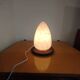 Vintage marbled glass egg lamp – wooden base – 1970s