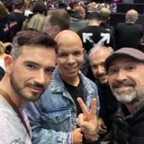 Vintage murano glass vase orange, white brown attributed to carlo moretti