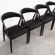 Lot de 4 chaises en palissandre, design danois, années 1970, Kai Kristiansen