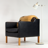 Danish vintage retro armchair in 1960s Stouby leather