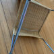 Vintage wicker and chrome chair from the 1970s.