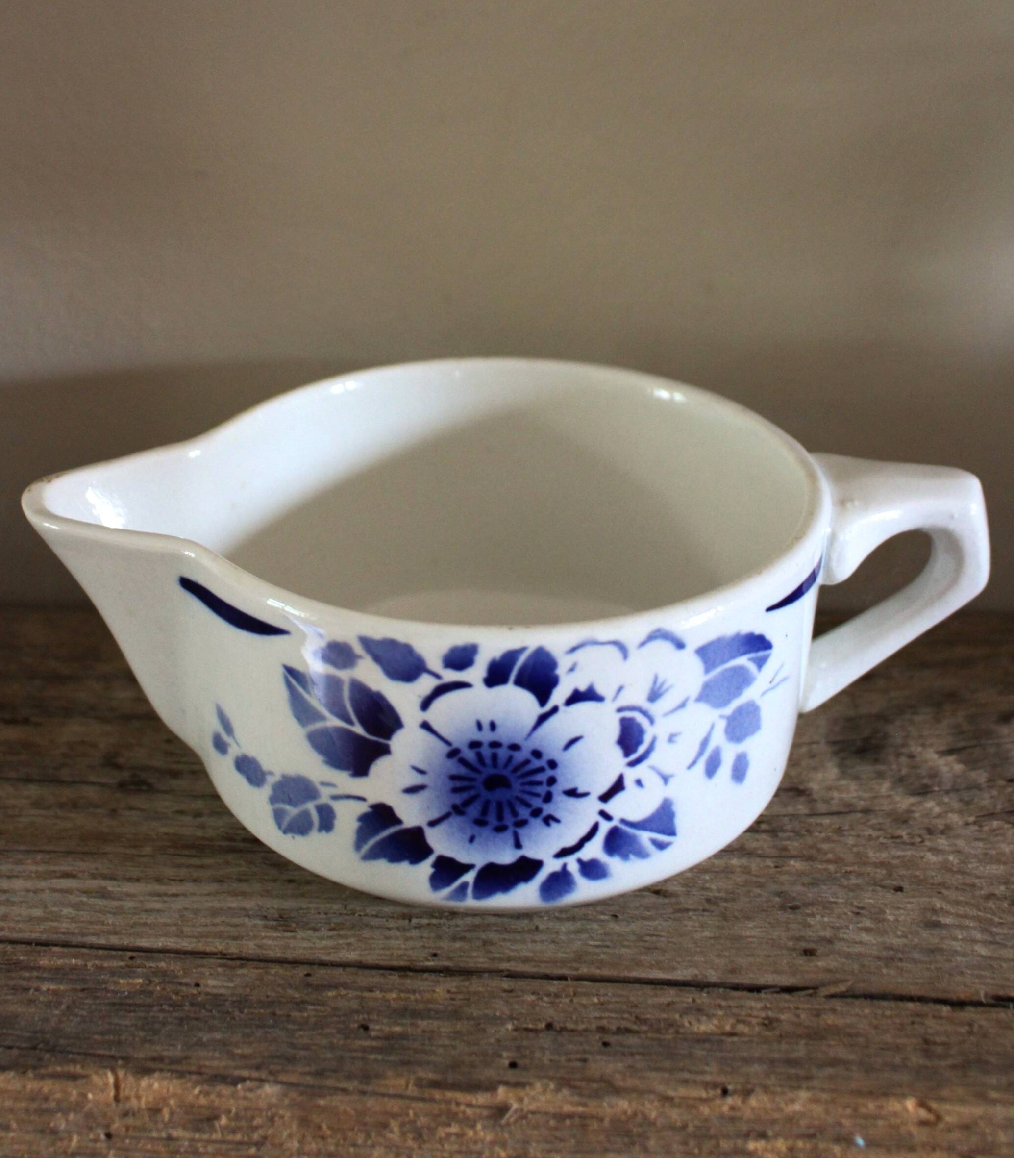 Saucière Fleur bleu Art Deco Saint Amand