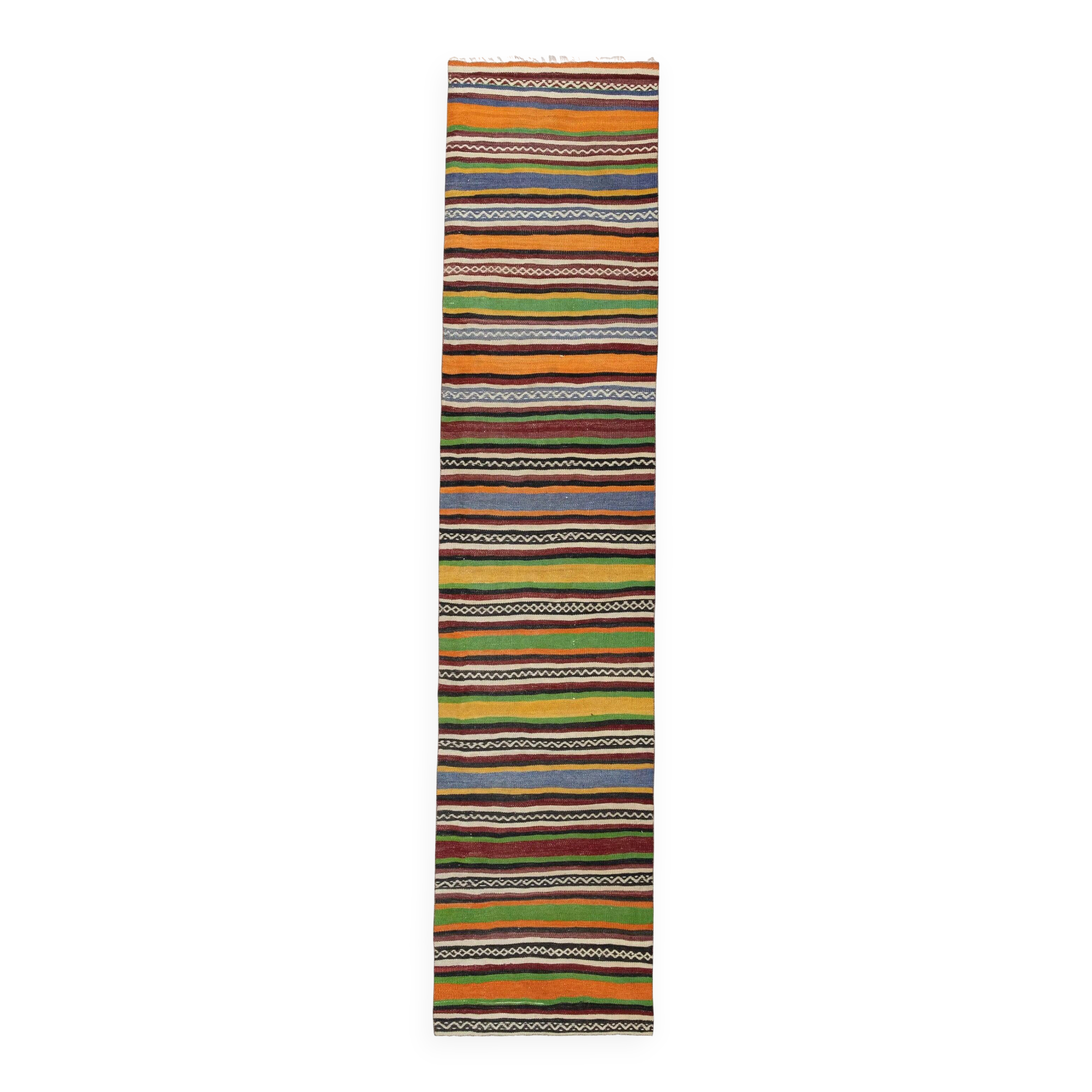 Vintage Turkish hallway rug 73x330 cm