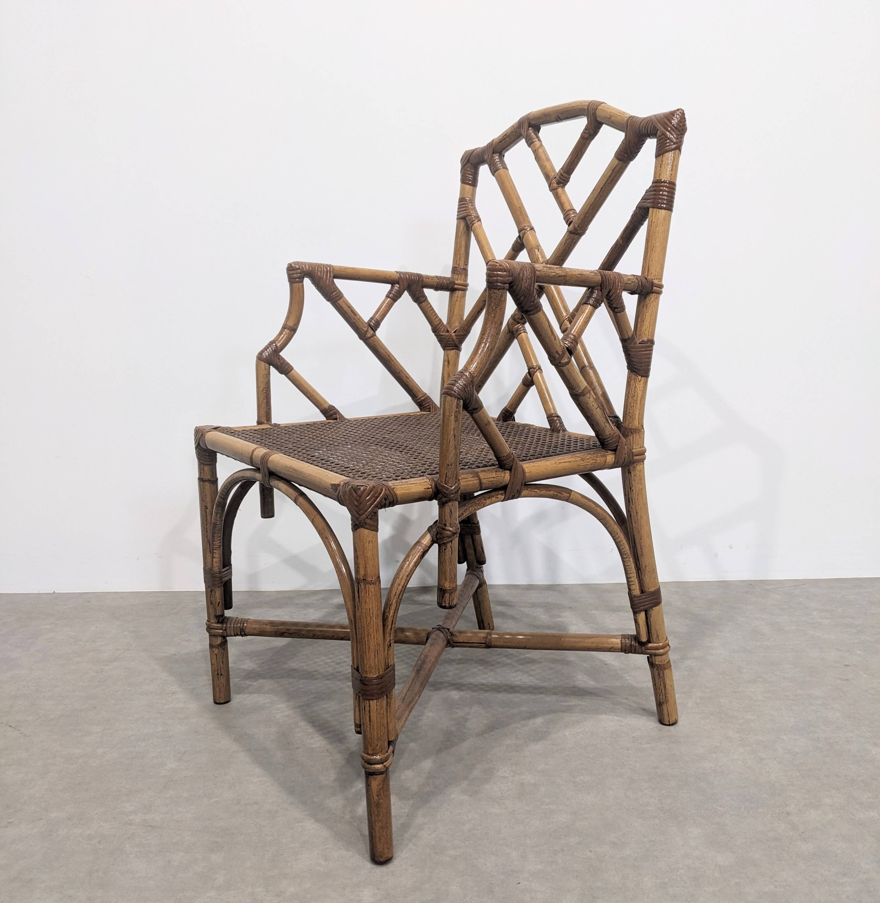 Fauteuil en rotin et bambou