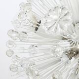 Blown glass lustre Dandelion Sputnik nickel-plated by Emil Stejnar, Rupert Nikoll