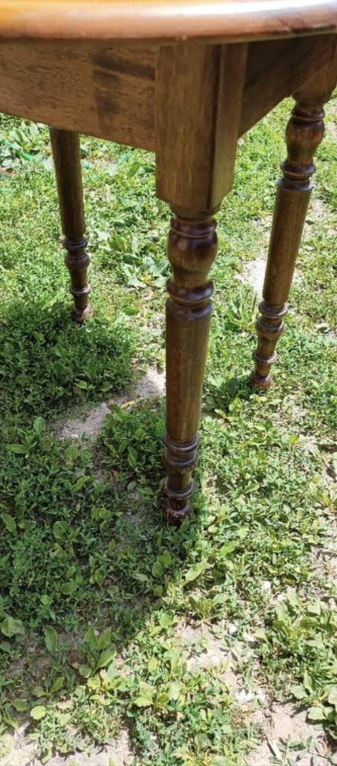 Small round table with flaps Louis Philippe Genuine