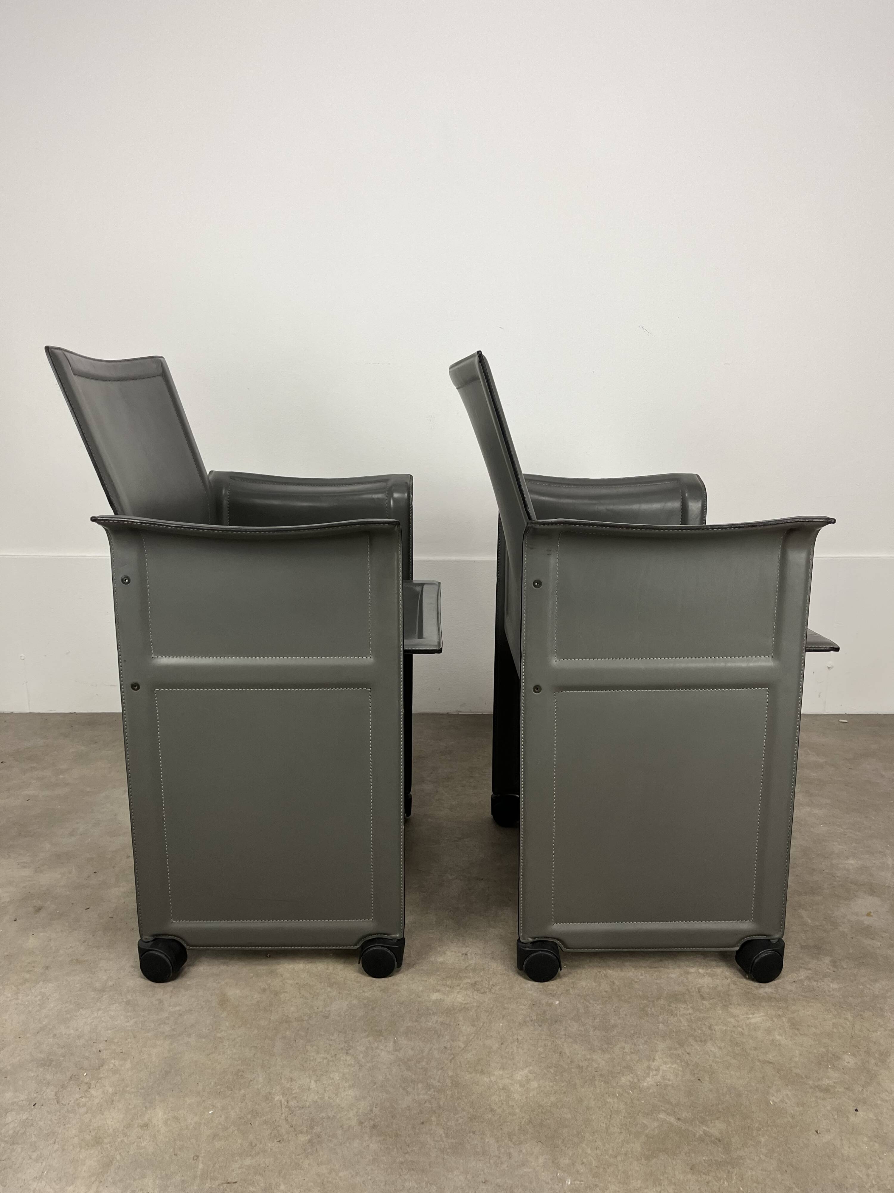 Paire de chaises Korium par Tito Agnoli pour Matteo Grassi