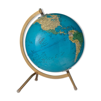 Globe Taride vintage world map 1970
