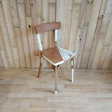 Set of 6 white feather bistro chairs