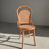 Chaise cannée en bois naturel