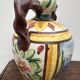 Grande amphore italienne en terre cuite décor polychrome