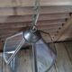 Suspension Globe brass glass facets