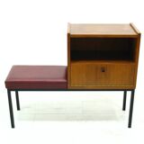 Telephone Bench in Wood and Metal, 1970s