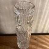 Frosted glass vase