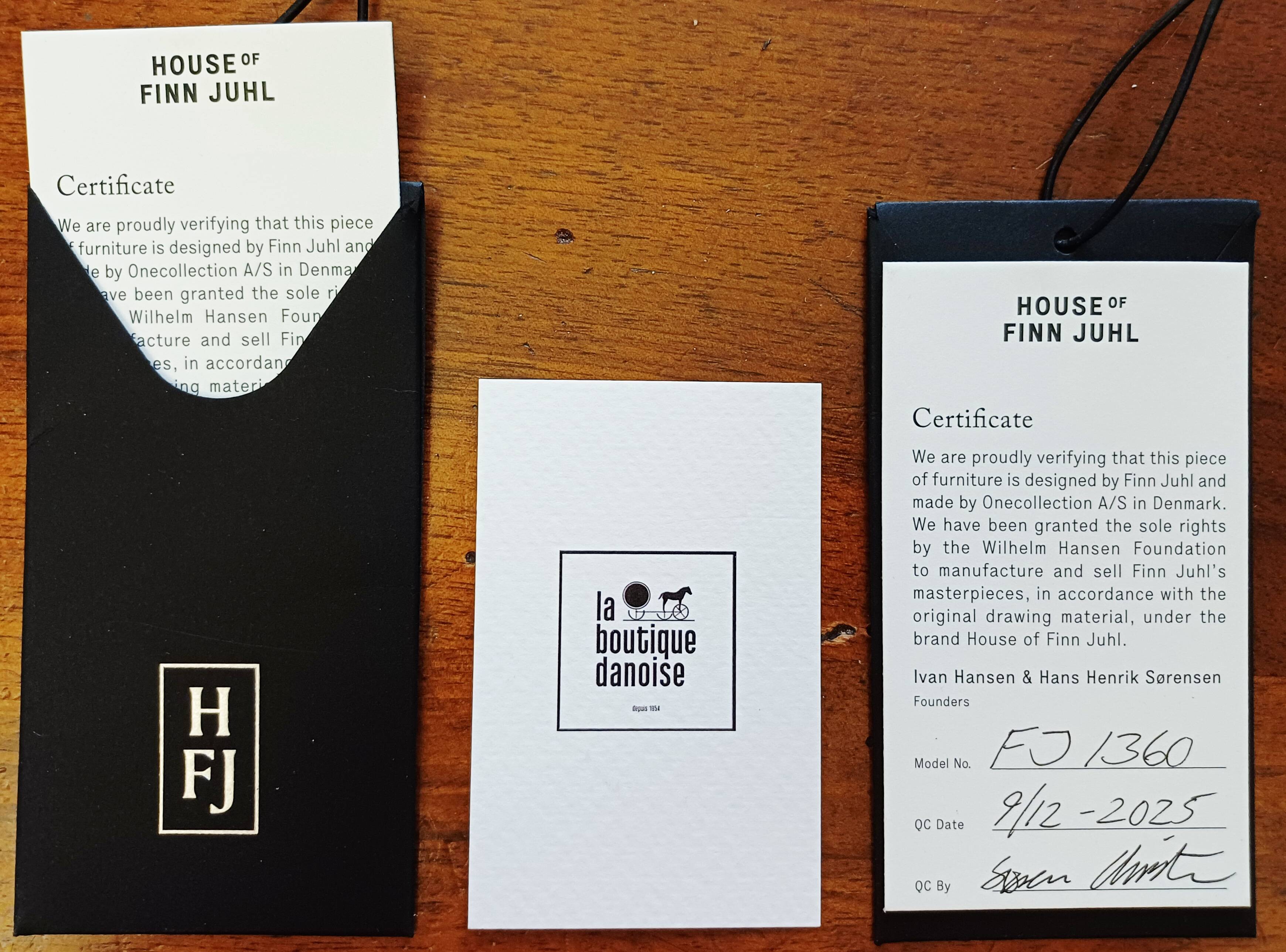 2 "The French Chair" seats by designer Finn Juhl and 1 matching footrest.