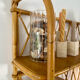 Vintage rattan shelf