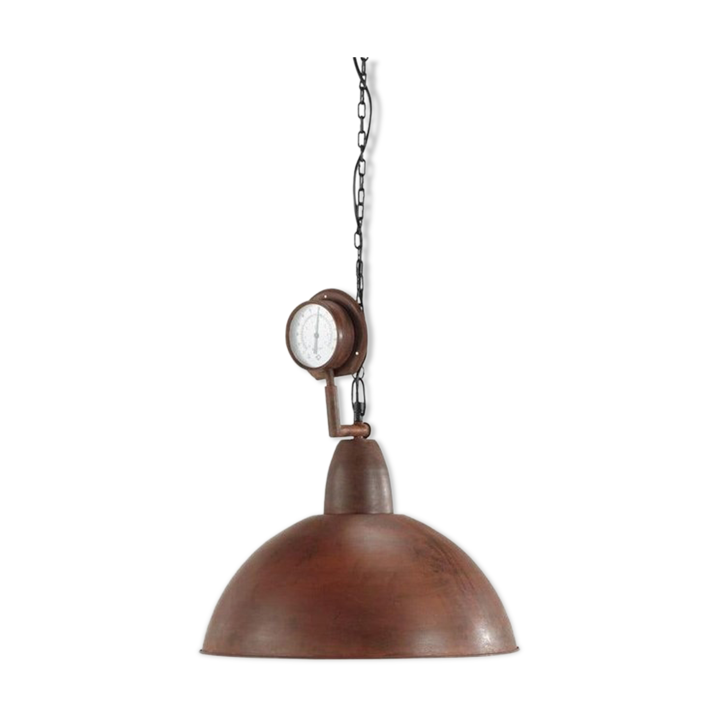 Suspension industrial style factory in rusty metal effect