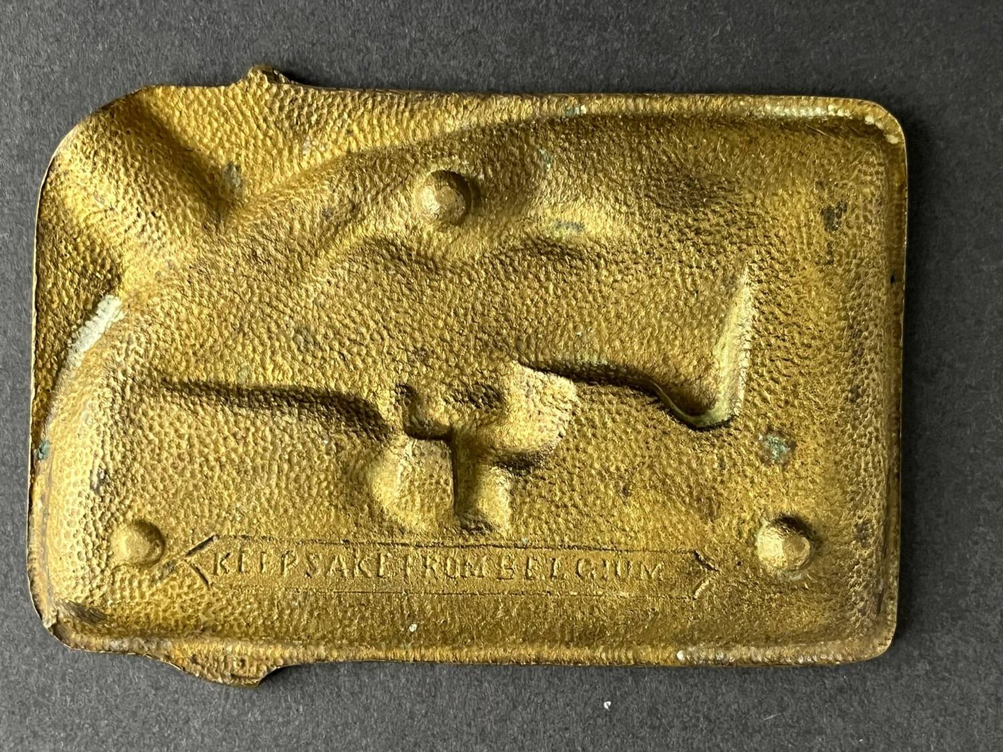 Antique bronze ashtray