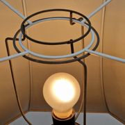 Art Deco Asian Style Carved Wood Floor Lamp, 1930s