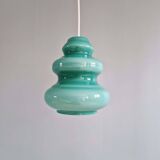Suspension Space Age in blue-green opaline, 1960s