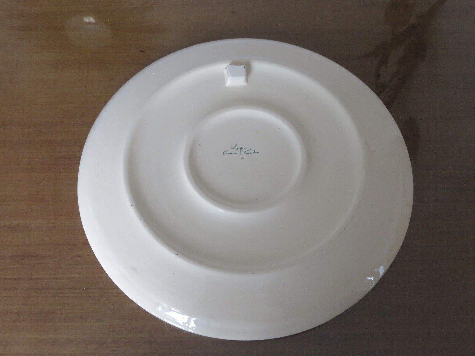 Ceramic decoration dish "peacock" Vega cuenca ecuador