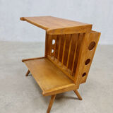 Vintage Dutch design side table magazine rack