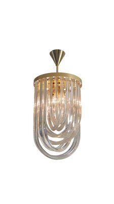 Plafonnier du milieu du siècle en verre de Murano