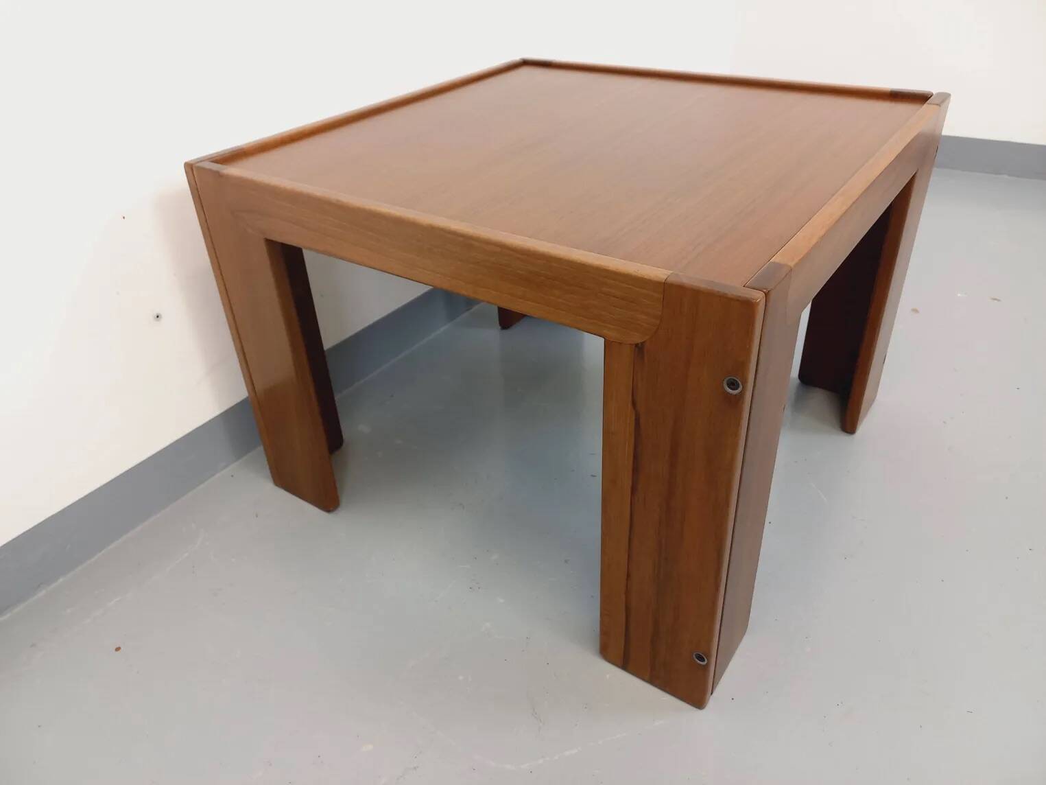 Vintage Italian square coffee table by Afra and Tobia Scarpa for Cassina.