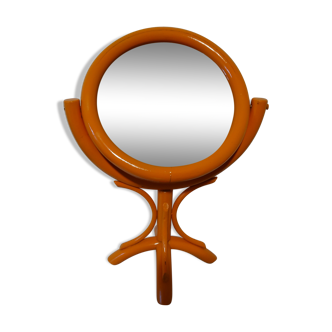 Vintage rattan table mirror