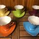 Bruno evrard ceramic coffee cups multicolor