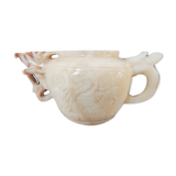 Chinese decorative teapot dragon in cut stone