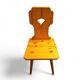 4 x chaises folk / Tyroler / en pin / 1970
