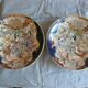 Pair of dishes in Satsuma Kyoto Kinkozan faience late nineteenth