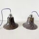 Paire de baladeuses globe opaline violet vintage