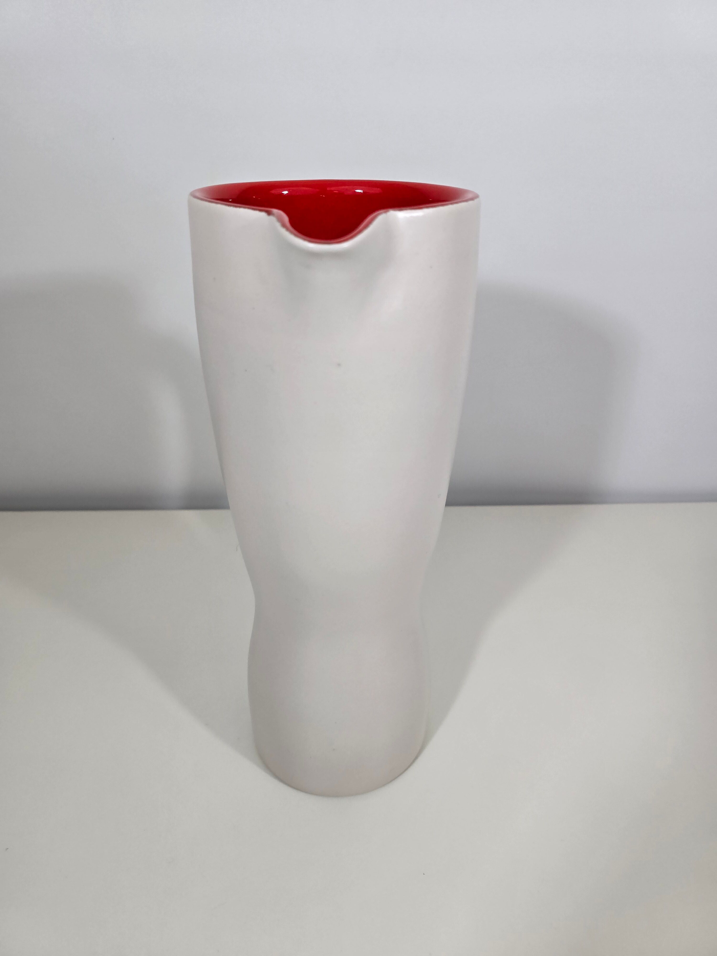 Jug and 12 ceramic cups model 1059 by Pol Chambost from around 1950.