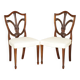 Paire de chaises d'appoint victoriennes George Hepplewhite Prince de Galles
