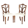 Paire de chaises d'appoint victoriennes George Hepplewhite Prince de Galles
