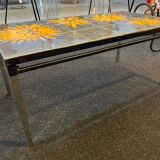 Table basse en métal et céramique Vallauris, 1960
