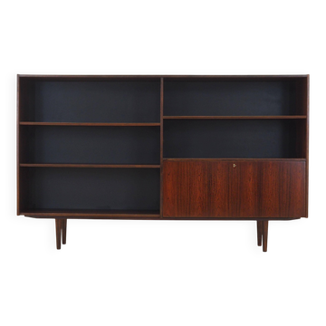 Bookcase with bar cabinet, rosewood veneer, Denmark, 1970s