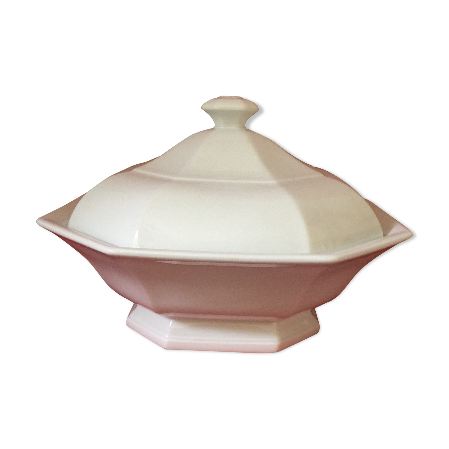White porcelain soup dish