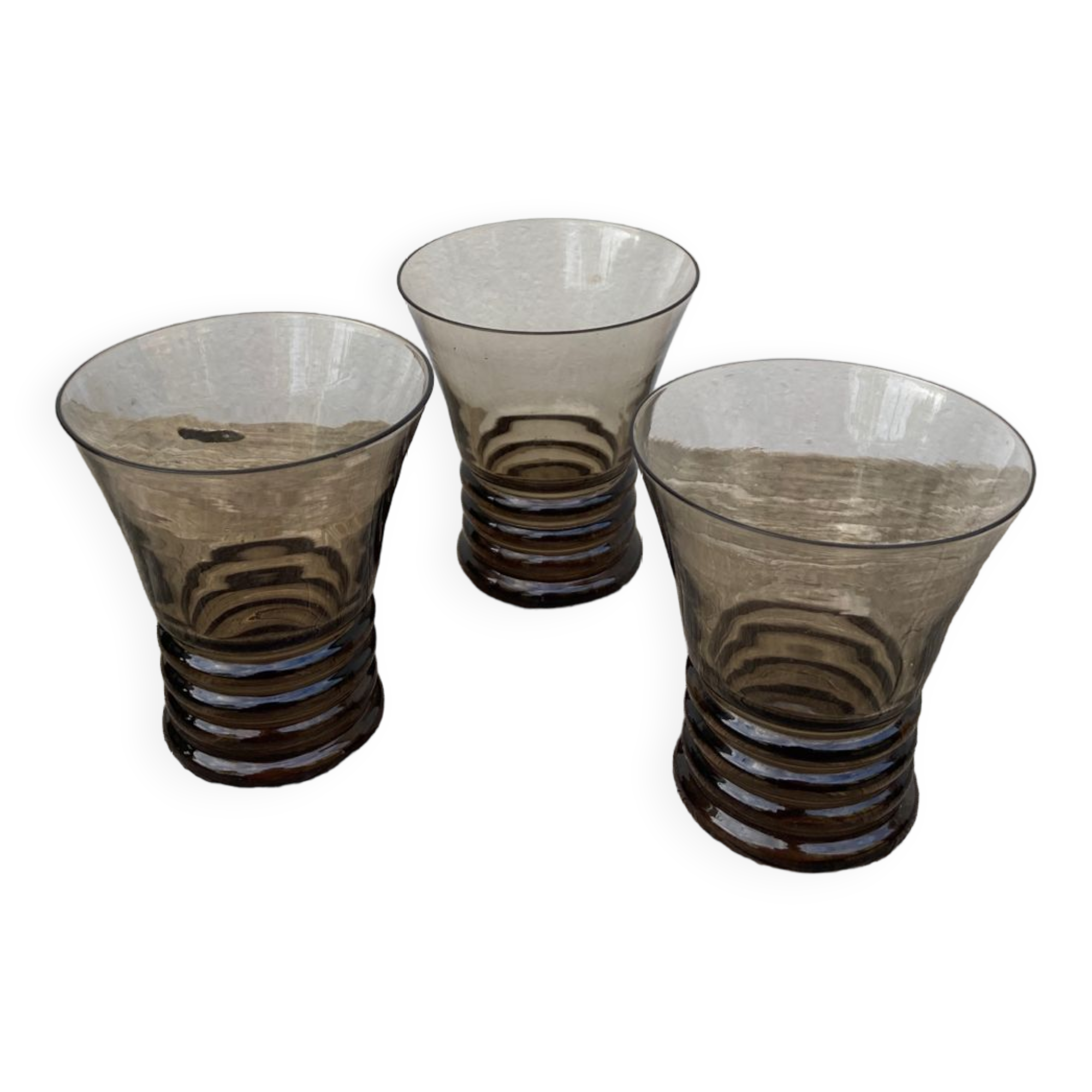 Set of 3 vintage crystal glasses