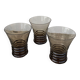 Lot de 3 verres en cristal vintage