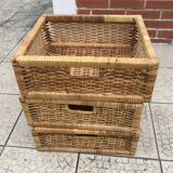 Vintage rattan chiffonier