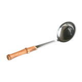 Stainless steel ladle with bamboo handle, 60s