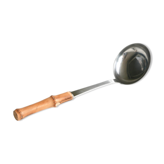 Stainless steel ladle with bamboo handle, 60s
